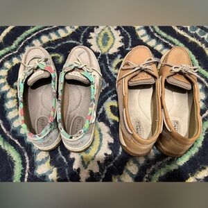 Two Pairs of 7.5 women’s Sperry Top-Sider Boat Shoes